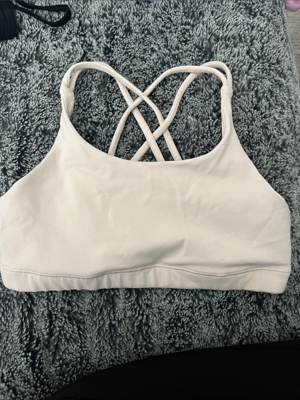 Athleta Cream Cross-Back Sports Bralette size girls 12